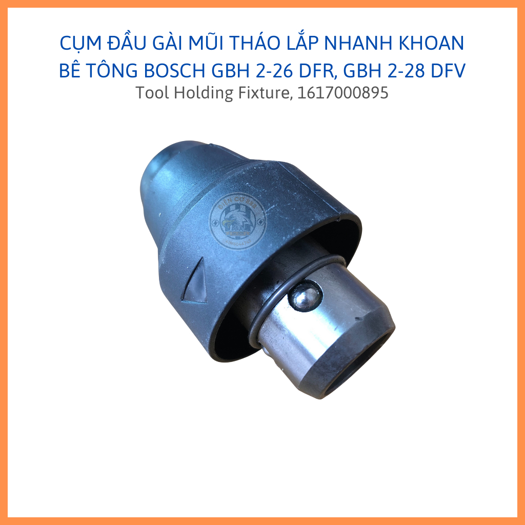 Cụm đầu gài mũi khoan bê tông BOSCH GBH 2-26 DFR, GBH 2-28 DFV (Tool Holding Fixture, 1617000598)