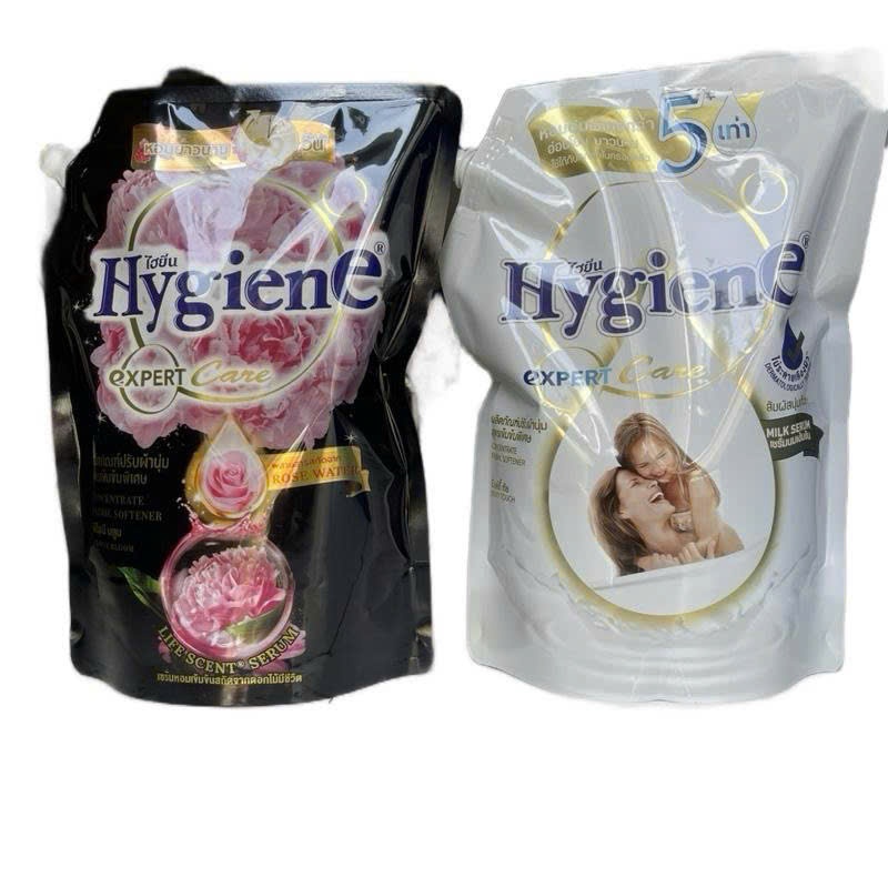 Combo 2 Túi Nước Xả Vải Hygiene Expert Care Đen Trắng 1100ml Lưu Hương Thơm Bền Lâu Mềm Vải