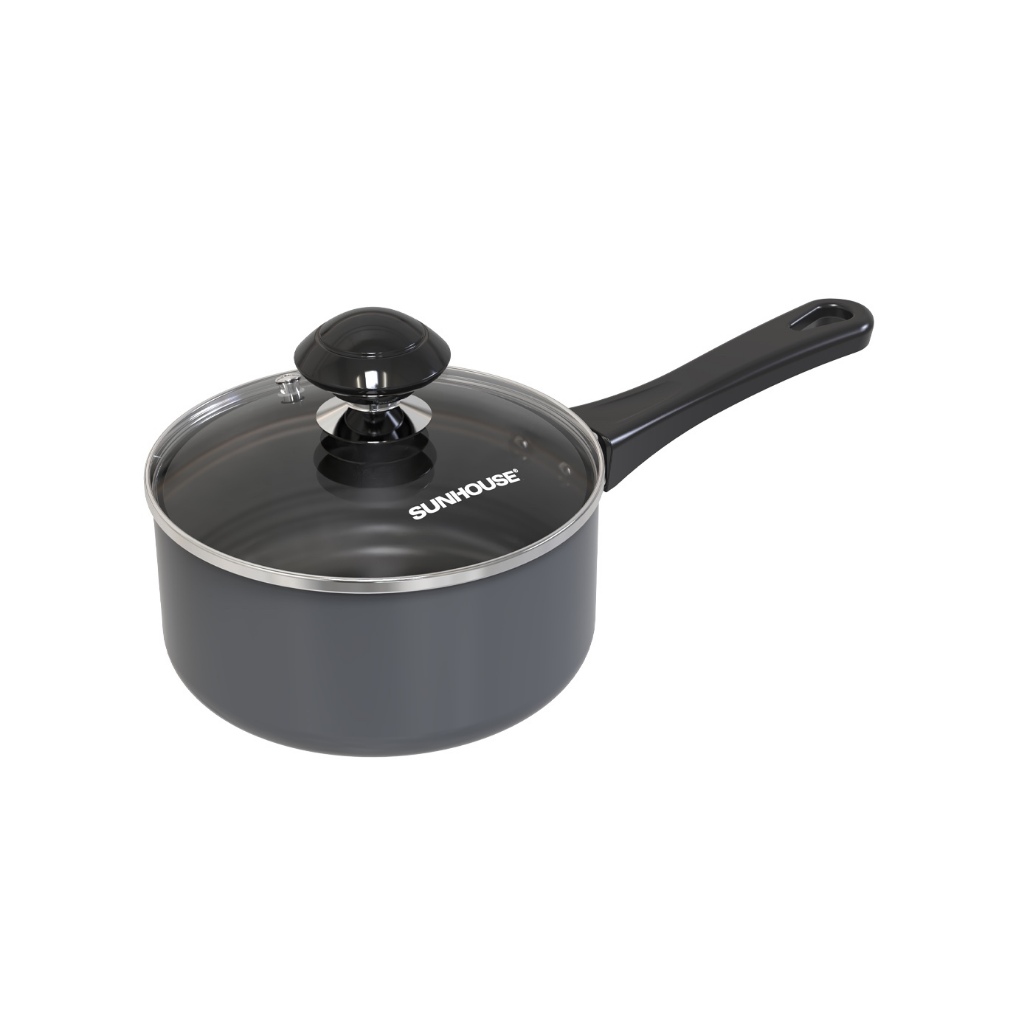 Sunhouse Nồi Quay Bột Chống Dính SHG-MP14X với Nắp Kính An Toàn và Tay Cầm Tiện Lợi