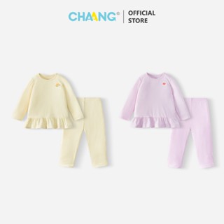 [CHAANG 6M-5Y] Bộ quần áo dài babydoll Harvest dáng ôm cho bé gái