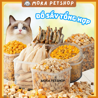   500G TẶNG PATE  Ức gà viên sấy lòng đỏ trứng gan sấy cá hồi sấy chim cút sấy thịt sấy khô cho chó mèo 