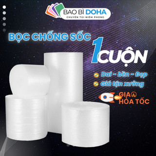  Bọc xốp chống sốc 100m NHIỀU KÍCH THƯỚC Cuộn Bong Bóng Khí Gói Hàng Dày Chống Va Đập - BAO BÌ DOHA 