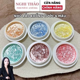 Nhũ rắc khổng tước 6 màu nail Nghi Thảo Nails