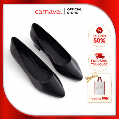 Giày Cao Gót Mũi Nhọn Carnaval Phong Cách Công Sở Gót Vuông Cao 4cm - VS85