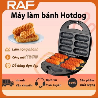  RAF Máy làm bánh Hotdog Làm nóng nhanh Không dính Pan 850W  Máy ăn sáng Bánh mì chiên Bánh mì nướng Làm bữa sáng 