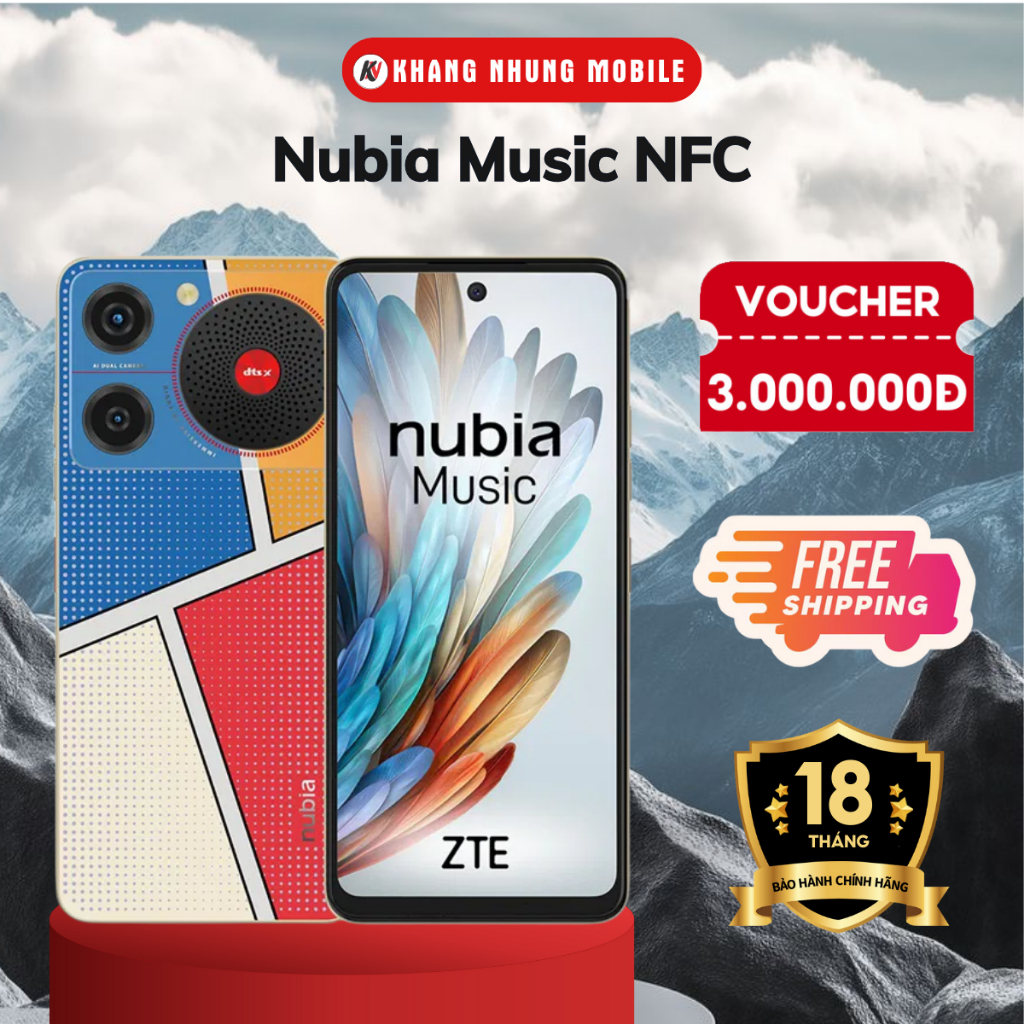 Điện thoại Nubia Music NFC 8(4+4)/128GB - Chính Hãng - Khang Nhung Mobile
