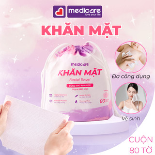 Khăn Mặt Khô MEDiCARE Đa Năng 20x15cm Cuộn 80 tờ
