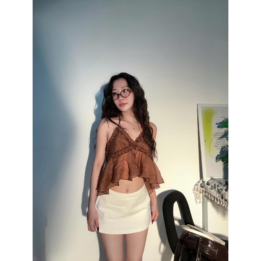 SIREN CROPTOP - Áo 2 Dây Cổ Yếm Hở Lưng Chất Lụa Tơ Mềm Mại Quyến Rũ Cuốn Hút | BigBuy360 - bigbuy360.vn