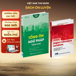 Sách - Combo 2 cuốn Tổng ôn ngữ pháp tiếng anh + 2000 English collocation and idioms - MB