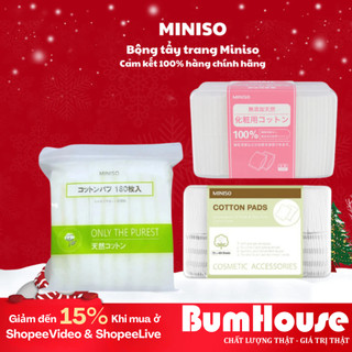  HỘP  TÚI Bông tẩy trang MINISO Miếng bông mềm mại 180 miếng 475 miếng 1000 miếng 