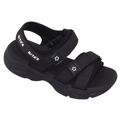 Sandal đế bằng bé gái Bita's SEFYG.08 (Đen + Kem + Xanh mint)