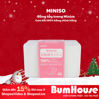  Bông Tẩy Trang 1000 Miếng Miniso Mỏng Bông Đắp Toner  hộp hồng  