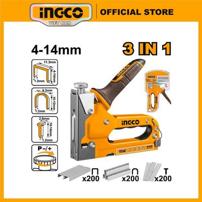 Kìm bấm ghim 3 trong 1 INGCO HSG1405 sử dụng chung ghim Ghim U STS0210 và ghim thẳng STS6110