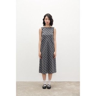 Đầm không tay dáng suông hoạ tiết caro LIBÉ WORKSHOP 487267