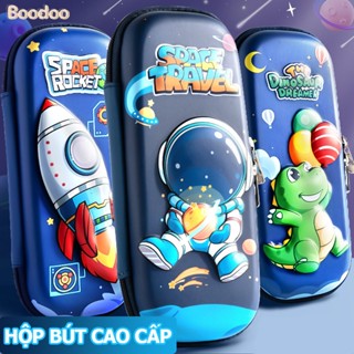 Hộp bút BOODOO bóp viết 3d eva cao cấp chống nước in họa tiết nổi không mùi an toàn cho bé