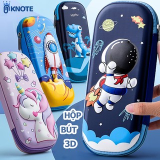  Hộp bút KNOTE bóp viết túi đựng đồ dùng học tập in 3D sắc nét chất liệu vải 3 ngăn siêu bền 