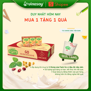 Thùng sữa đậu nành Fami Go Đậu đỏ (36 hộp x 200ml)