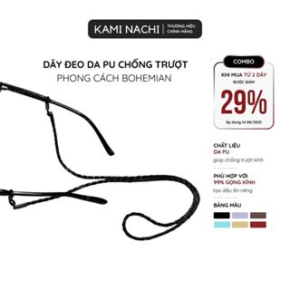 Dây đeo bohemian giữ chống trượt cho mắt kính khẩu trang chất liệu da PU bền đẹp KAMI NACHI 