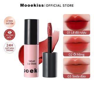  MOOEKISS Son Môi Velvet Lip Mud Chất Son Bùn Nhung Mờ Mềm Mịn Bền Màu 1g 