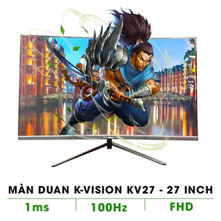Màn hình máy tính gaming kv - vision 27 inch 100hz, tấm nền ips. hàng new 100% chính hãng ,bảo hành 24 tháng