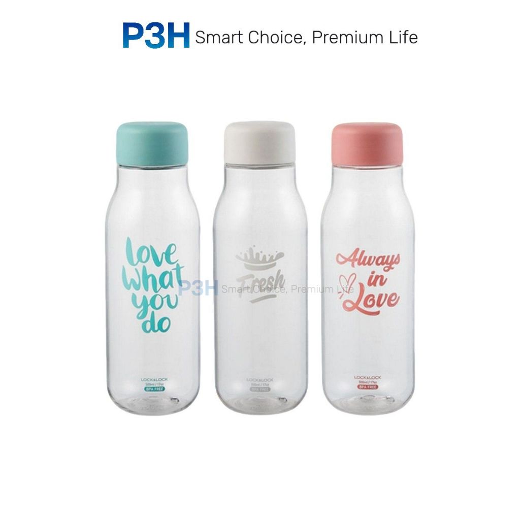 Bình nước nhựa Lock&Lock Milky dung tích 500ml BPA Free HAP654 , 560ml HAP558 700ml HAP559 P3H Store