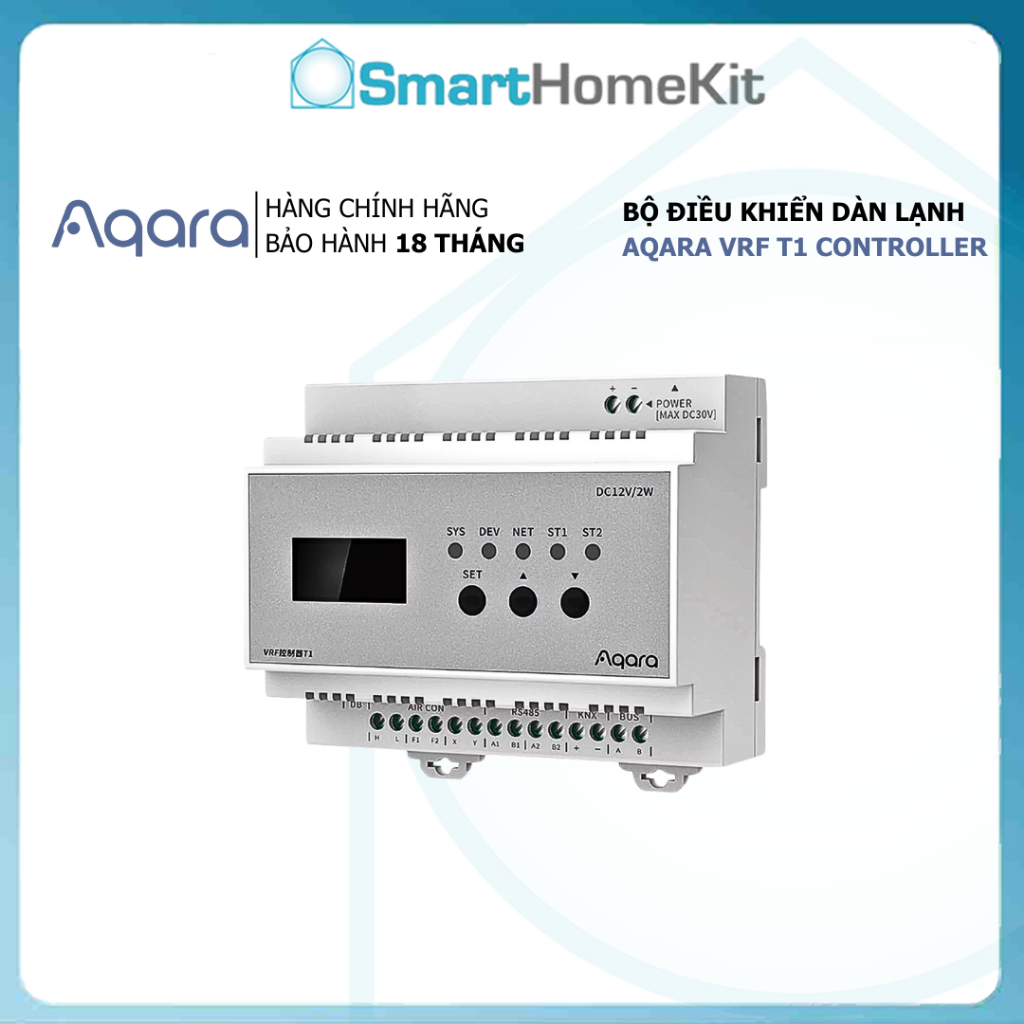 Bộ điều khiển điều hoà trung tâm Aqara VRF Controller T1, điều khiển hệ thống bằng Aqara Home