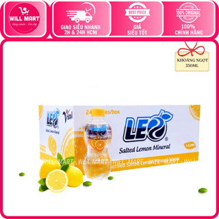 [Hỏa Tốc HCM] [Thùng 24 chai & Lốc 6 chai] Nước khoáng LEO có ga vị Chanh Muối_350ml_Willmart