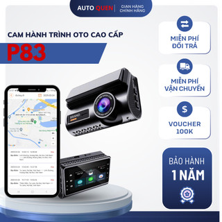  Cam Hành Trình P83 New Theo Dõi Xe Từ Xa Kèm GPS Định Vị - Đàm Thoại 2 Chiều Cho Xe Con ,Xe Tải - BH 1 Năm Đổi Mới 