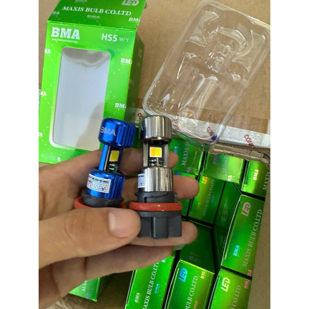 Bóng Đèn HS5 BMA – Ánh Sáng Trắng, Trắng Vàng | Đèn Pha Xe Máy Siêu Sáng, Tiết Kiệm Điện