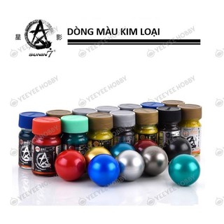 SƠN MÔ HÌNH SUNIN7 - METAL COLOR MÀU KIM LOẠI GỐC LACQUER 15ML