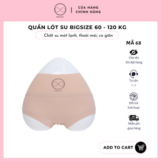 Mã 68 – Set 5 quần lót bigsize cao cấp, su lụa không lộ viền, cạp cao ôm bụng, co giãn thoải mái