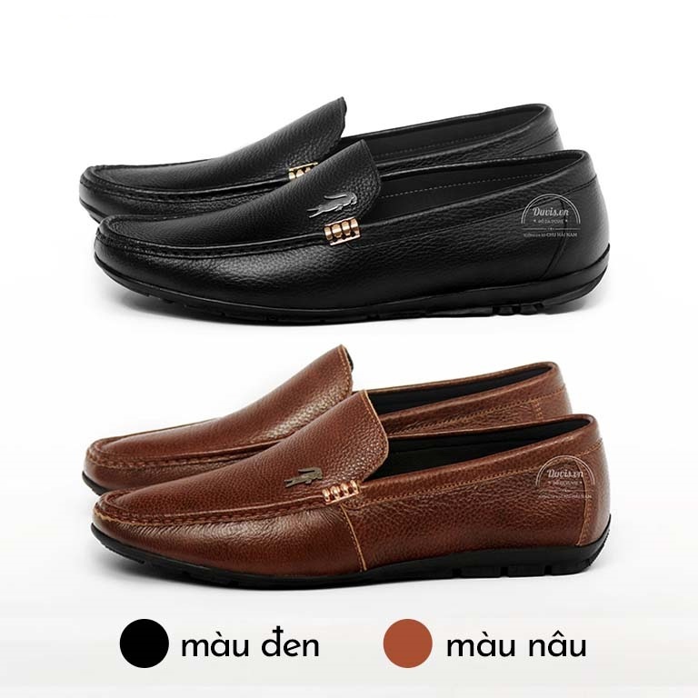 Giày Lười Nam Giày Da Nam  Da Bò thật 100 %  Đế Cao 3 cm Phù Hợp Cho Đi Làm Và Đi Chơi G 79 bảo hành 12 tháng