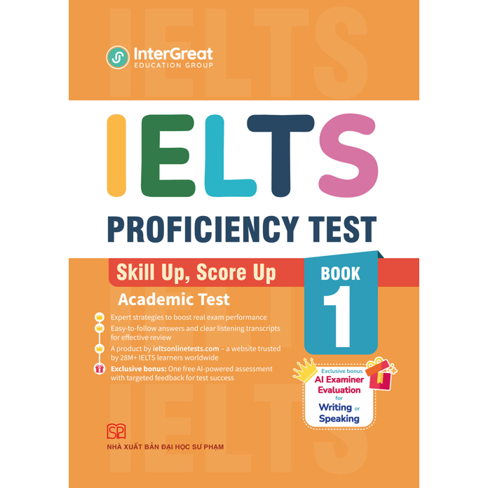 Sách - IELTS PROFICIENCY TEST - Book 1: Skill up, Score up - Bộ tài liệu ôn luyện IELTS