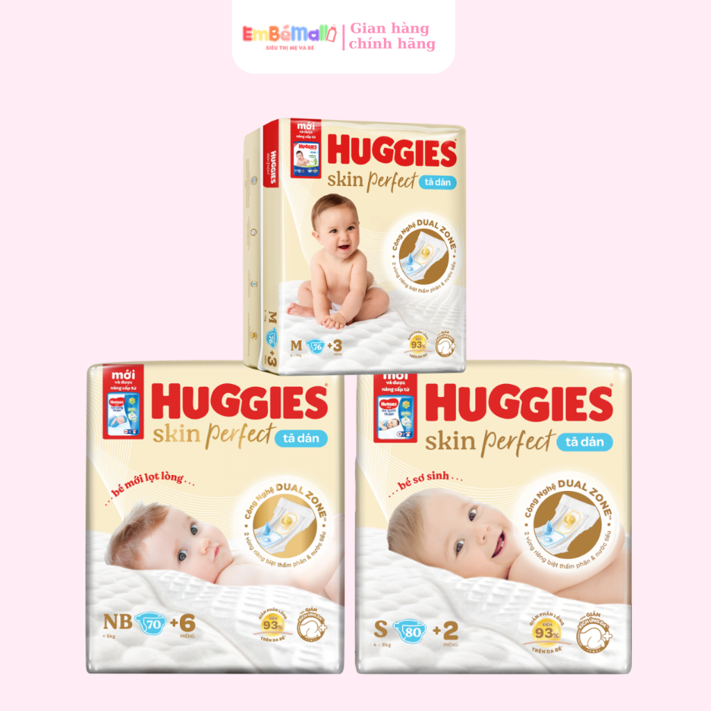 Tã Dán Huggies Perfect Size S/ M/ NB