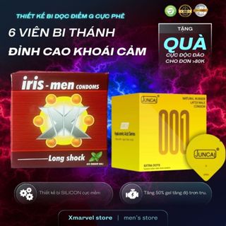 Bao Cao Su Gai 6 Bi Lớn 5 cái STORM Kéo dài thời gian Bcs nhiều gai gân gắn bi siêu mỏng độc đáo 49mm/52mm shop XMARVEL
