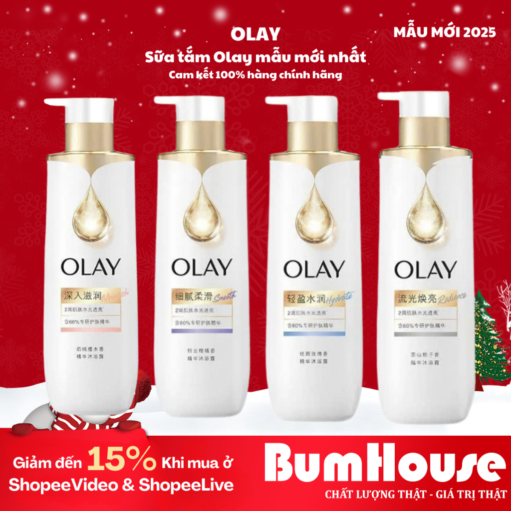 [MẪU MỚI 2025] Sữa tắm Olay Radiance Essence Shower Gel dưỡng trắng, sáng da 500g