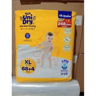 (Tặng 4 miếng) Tã quần Unidry L68/ XL68/ XXL68 miếng, tã e bé