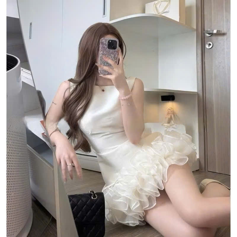 Đầm nữ thiết kế cổ thuyền ôm BODY bèo tầng lai LUCKY DRESS | BigBuy360 - bigbuy360.vn