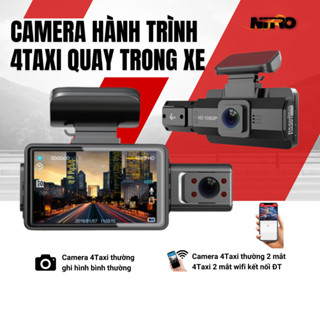 Camera hành trình ô tô 4Taxi 2 mắt, 4Taxi Pro 3 mắt ghi hình trước trong xe WIFI kết nối điện thoại FHD
