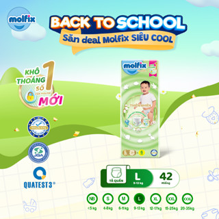 [Tặng Thỏ Bông - Mua 3 đủ 499K] Tã/bỉm quần Molfix Thiên nhiên Jumbo đủ các size S50/M46/L42/XL38/XXL34/XXXL28