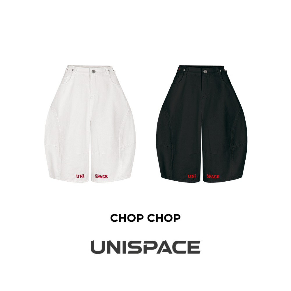 Quần short balloon thêu ống rộng By UniSpace unisex nam nữ Chop Chop