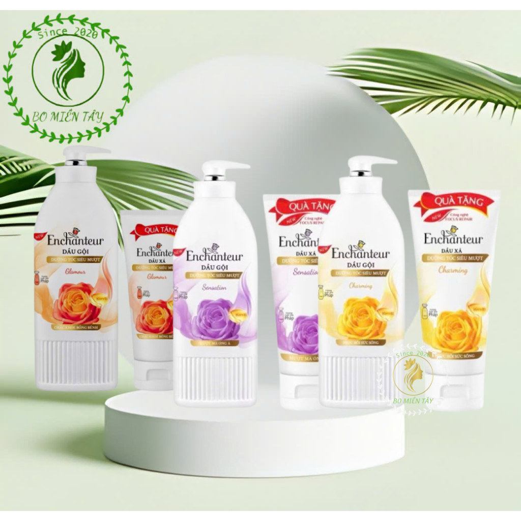 Dầu Gội Enchanteur 650g + Tặng Dầu Xả Enchanteur 125g – Mềm Mượt, Thơm Lâu