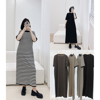 Petbychang - Váy Len Dáng Dài Phom Rộng, Tặng Kèm Dây Ngọc, 2 Màu Dễ Mặc Hàng Ngày