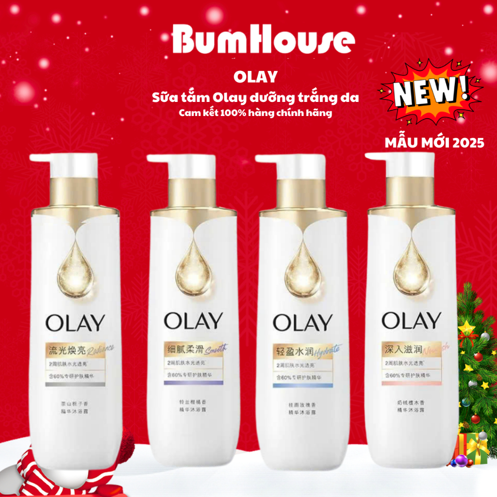 [BẢN CẢI TIẾN 2025] Sữa tắm Olay Radiance Essence Shower Gel dưỡng trắng, sáng da 50g 500g