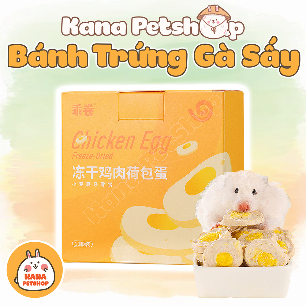 Bánh Sữa Hamster Chicken Egg GJGJO Hamster 🐹FREESHIP🐹 Bánh Trứng Gà Đông Lạnh Mài Răng Cho Hamster