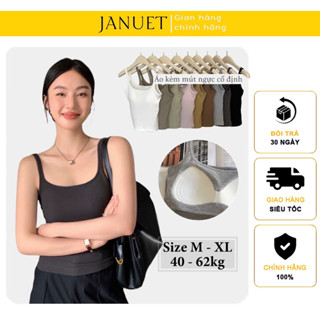  Áo Hai Dây Nữ Thun Tăm Kèm Mút Ngực  CÓ BIGSIZE  Kiểu Dáng Trẻ Trung JANUET CAMI11 