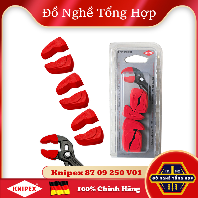 Bộ 6 Miếng Ngàm Nhựa Knipex 87 09 250 V01 – Gắn Kìm Mỏ Quạ Knipex 250 [Chính hãng Đức/ Germany]