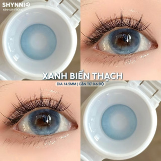   CẬN TỪ 0-6 ĐỘ  1 cặp Lens BLUE 14.5mm GIÃN TO baby doll xanh biển rõ màu HSD 1 năm - SHYNNIE LENS ✨ 
