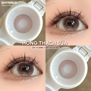  CẬN TỪ 0-6 ĐỘ  1 CẶP  LENS PINK hồng phai 14.5mm nhẹ nhàng hợp makeup tự nhiên - SHYNNIE LENS  Lens Huế  ✨ 