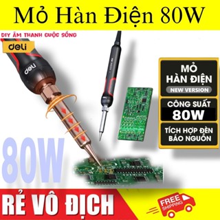  Deli mỏ hàn điện 80W hàn chì thiếc chính hãng nhiệt độ không đổi Diy - 